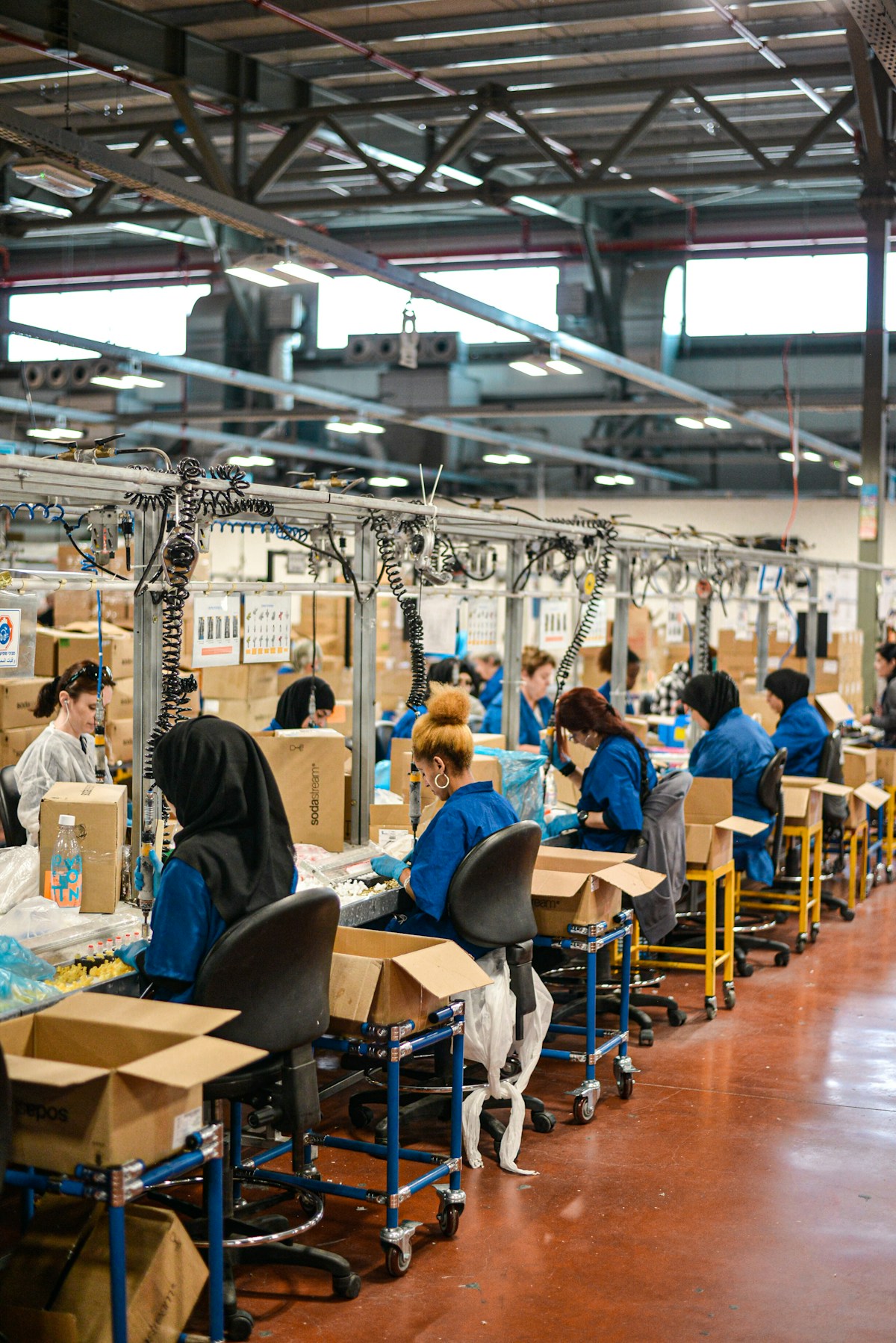 Operator on a production line